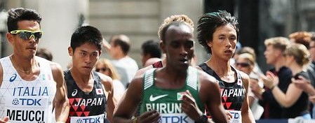 【世界陸上】男子マラソン　転倒と給水ミスがありながら、川内が脅威の追い上げで9位に　中本10位　優勝はキルイ(ケニア)